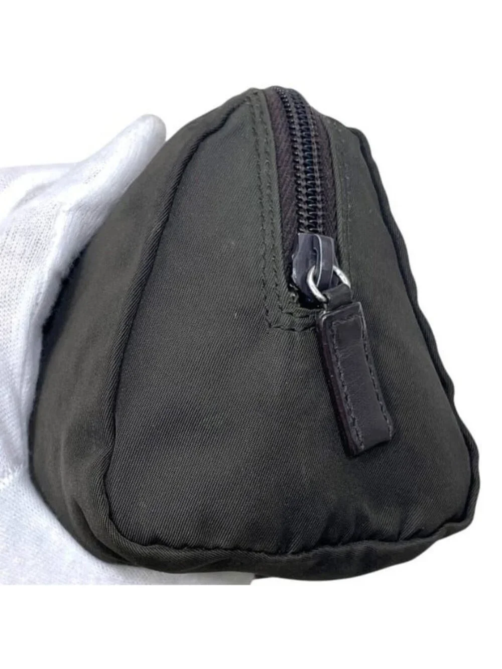 Prada Pouch Dark Brown Burnt Tessuto Case Nylon 31 Zipper
